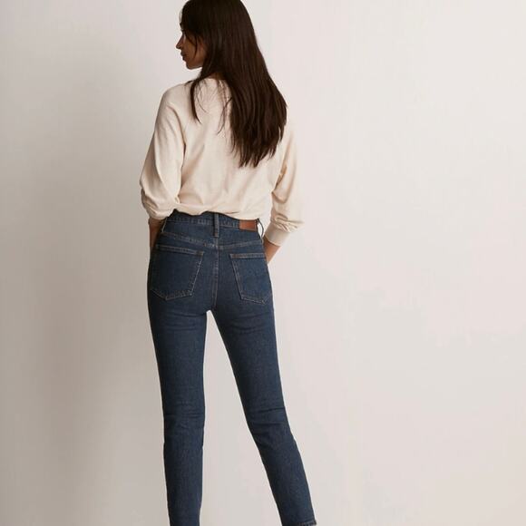 Madewell The Perfect Vintage Jeans Straight Leg Height Wash Dark Blue 28 NWOT - Picture 9 of 9